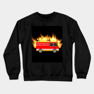 Fire Engine Flashing Blue Light Service Crewneck Sweatshirt